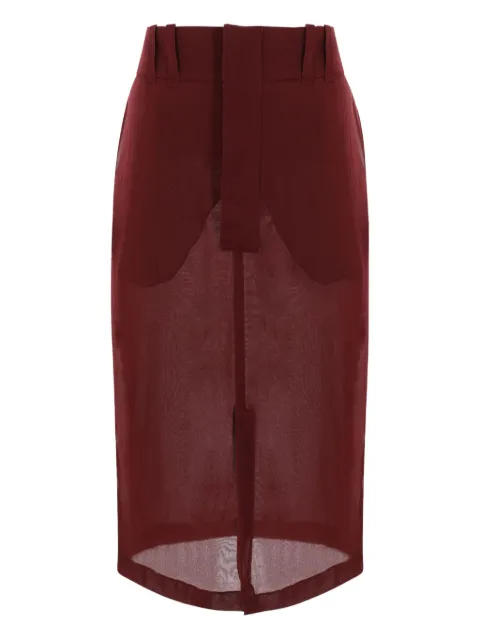 Saint Laurent falda lápiz de seda