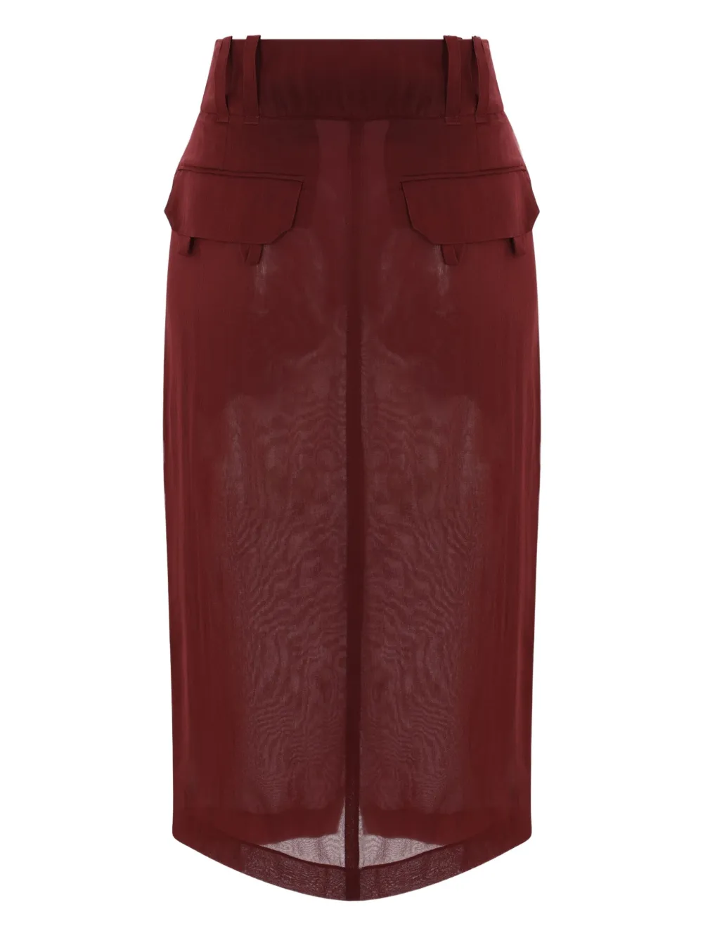 Saint Laurent シルク ペンシルスカート | レッド | FARFETCH JP