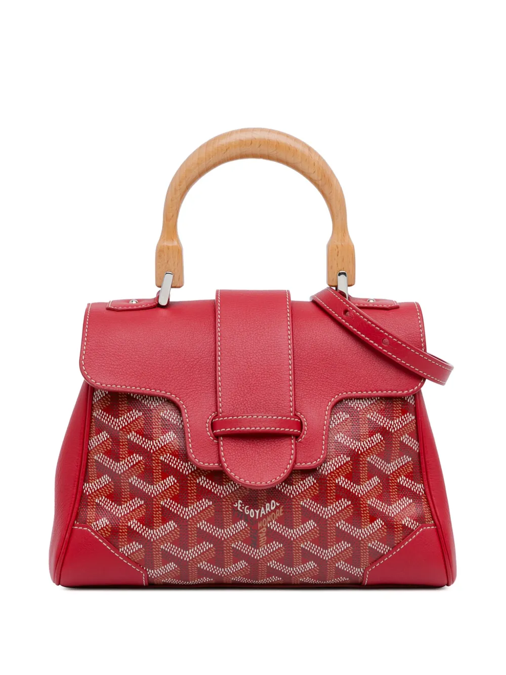 Goyard Pre-Owned 2019 Mini Goyardine Saigon Souple satchel | Red | Image 1