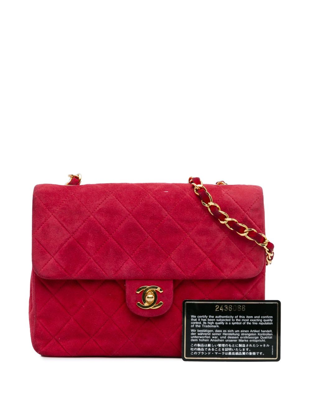 Affordable HOT SALE CHANEL 1991-1994 Mini Rectangular Classic Suede Single Flap crossbody bag Women