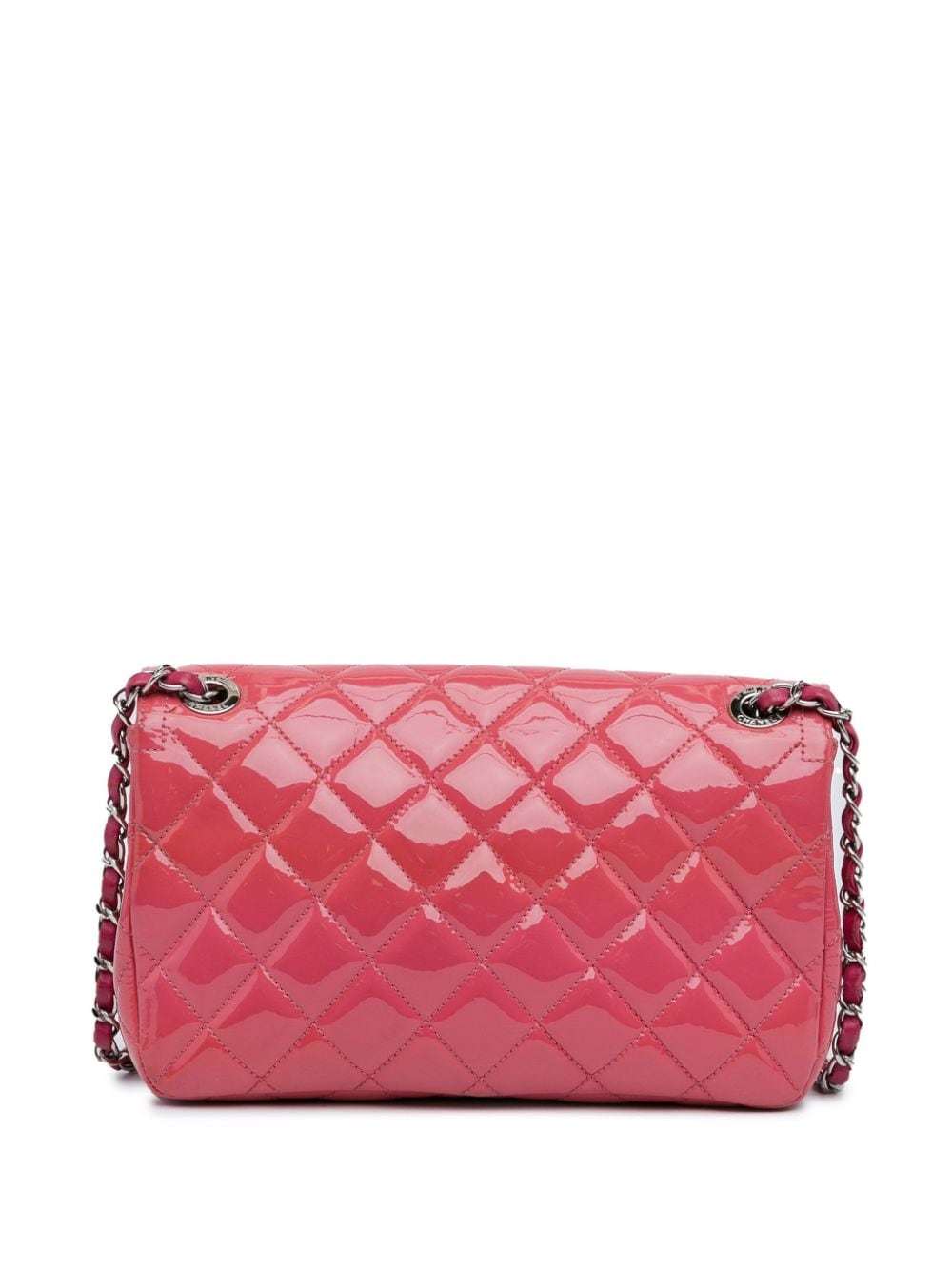 CHANEL Pre-Owned 2014-2015 Medium Patent Coco Shine Flap shoulder bag - Roze