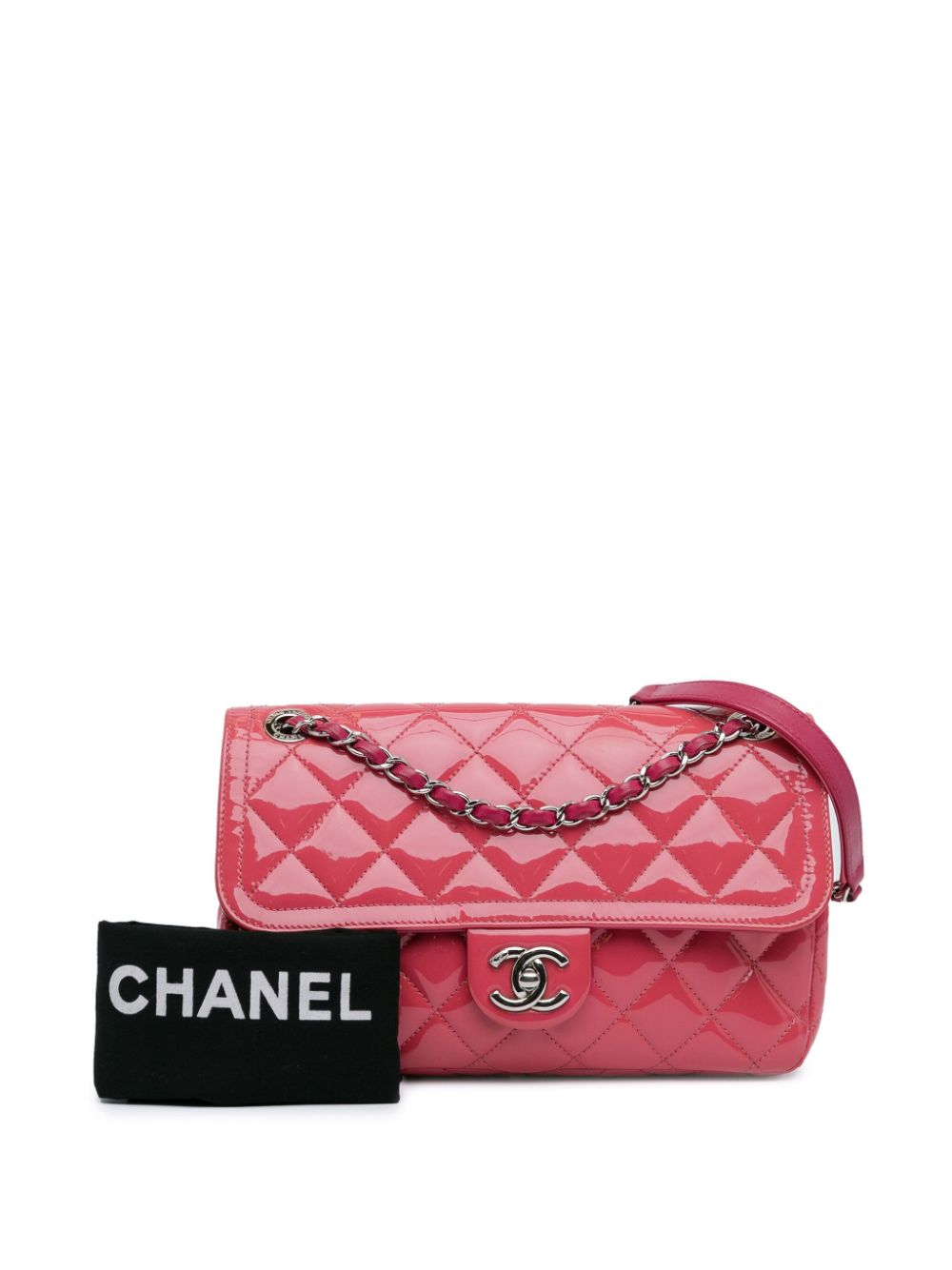 Affordable HOT SALE CHANEL 2014-2015 Medium Patent Coco Shine Flap shoulder bag Women