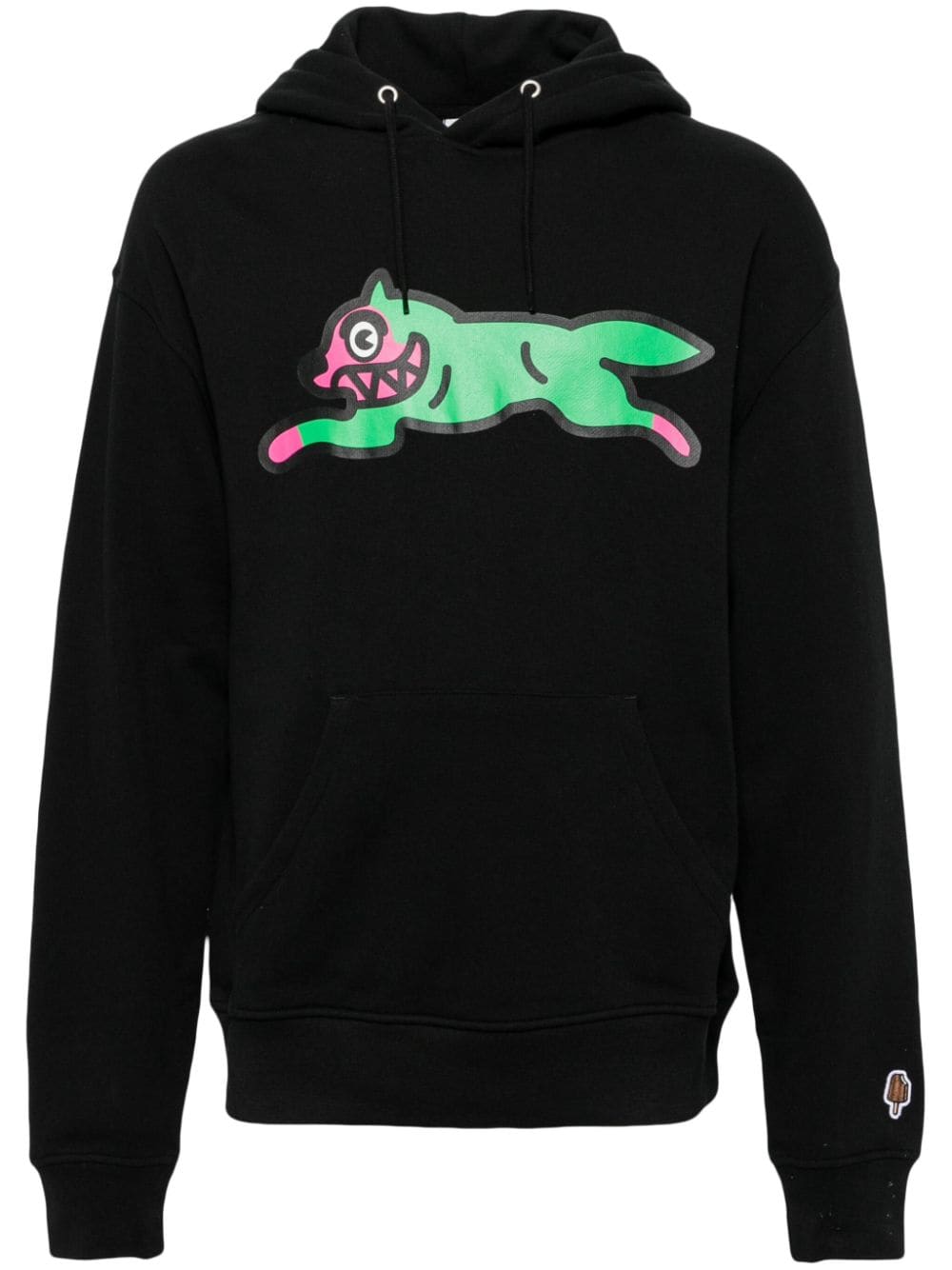 Shop Icecream Running Dog Popover Hoodie In Black