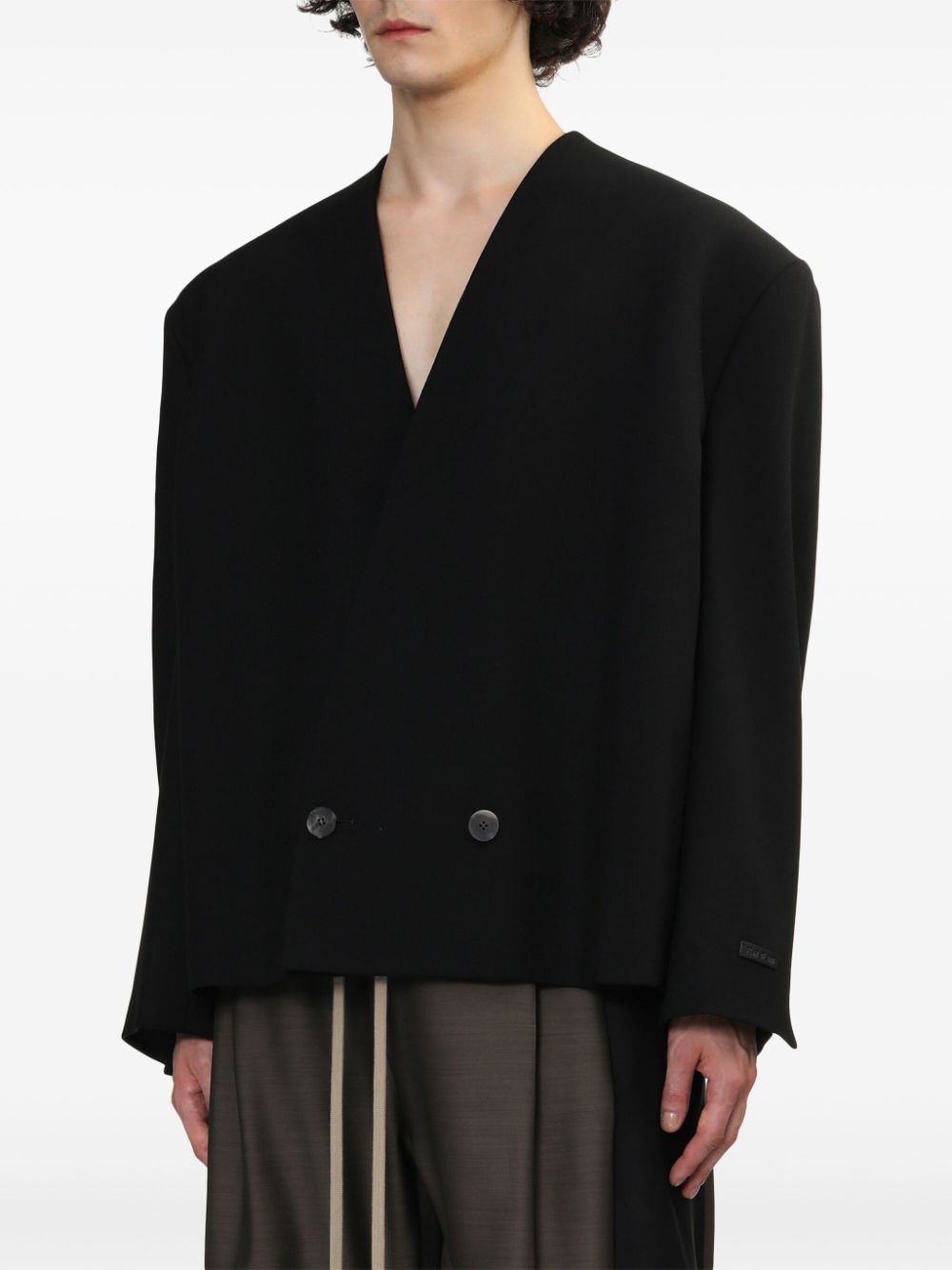 Fear Of God gabardine-weave cropped blazer Men