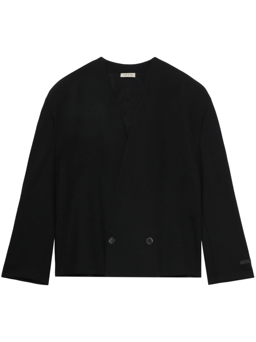 Fear Of God gabardine-weave cropped blazer - Black