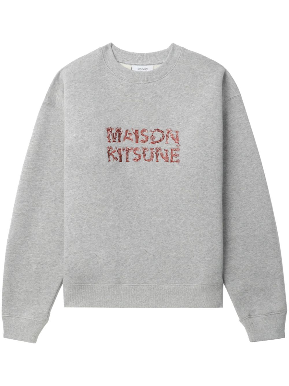 Maison Kitsuné embroidered-logo sweatshirt - Grey