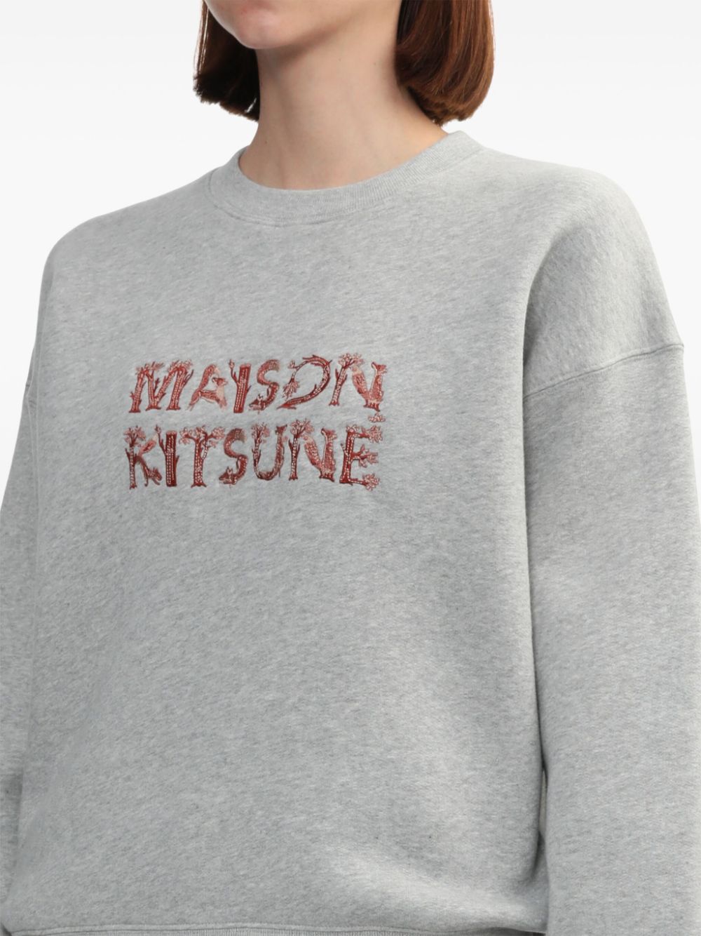 Maison Kitsune embroidered-logo sweatshirt Women