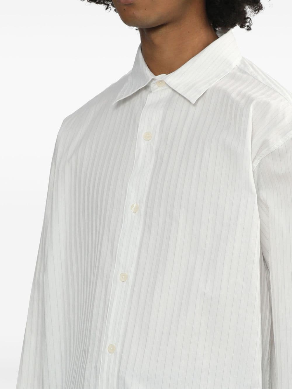 Shop Mfpen Striped Shirt In White