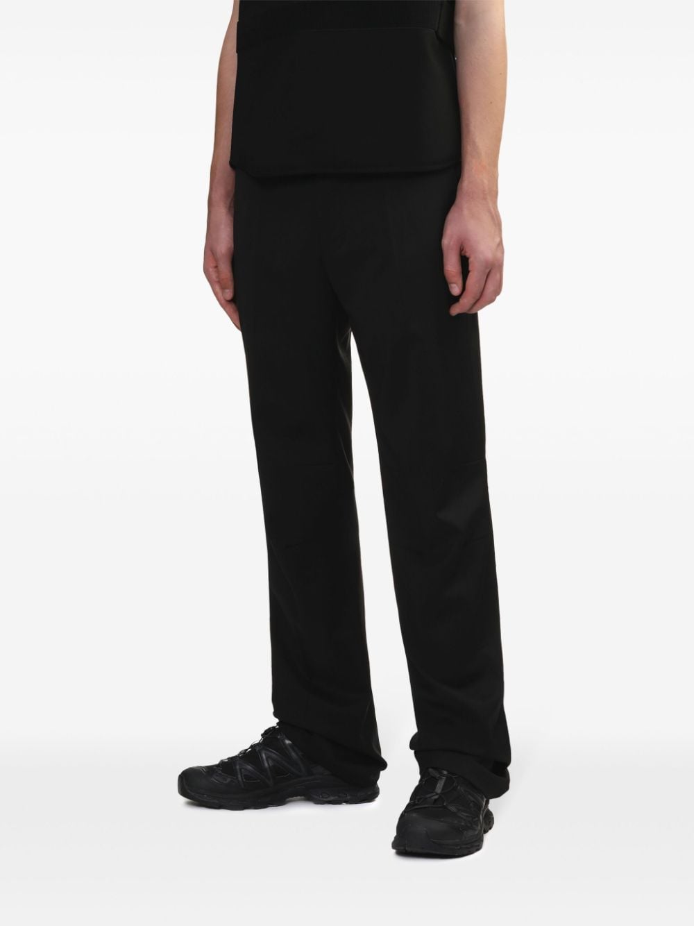 Shop Helmut Lang Virgin Wool Tailored Trousers In Black