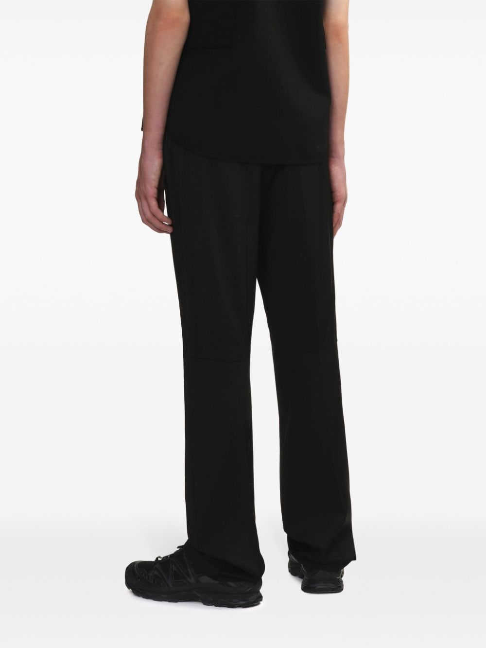 Shop Helmut Lang Virgin Wool Tailored Trousers In Black