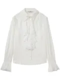 Alessandra Rich ruffle-detailing blouse - White