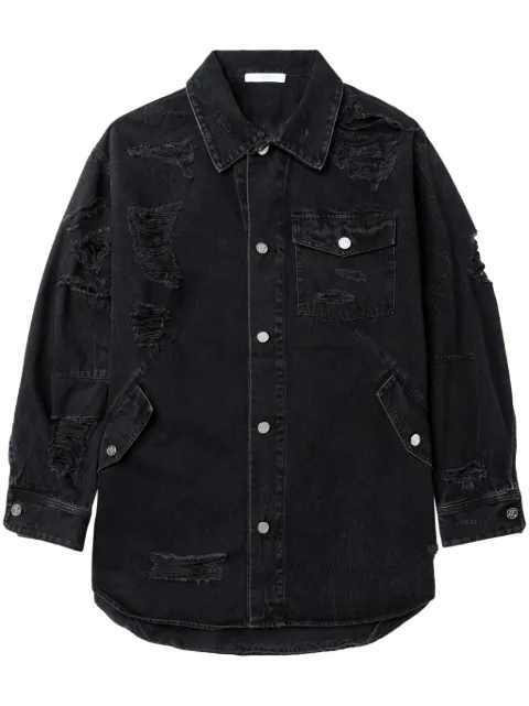 Helmut Lang distressed-effect shirt