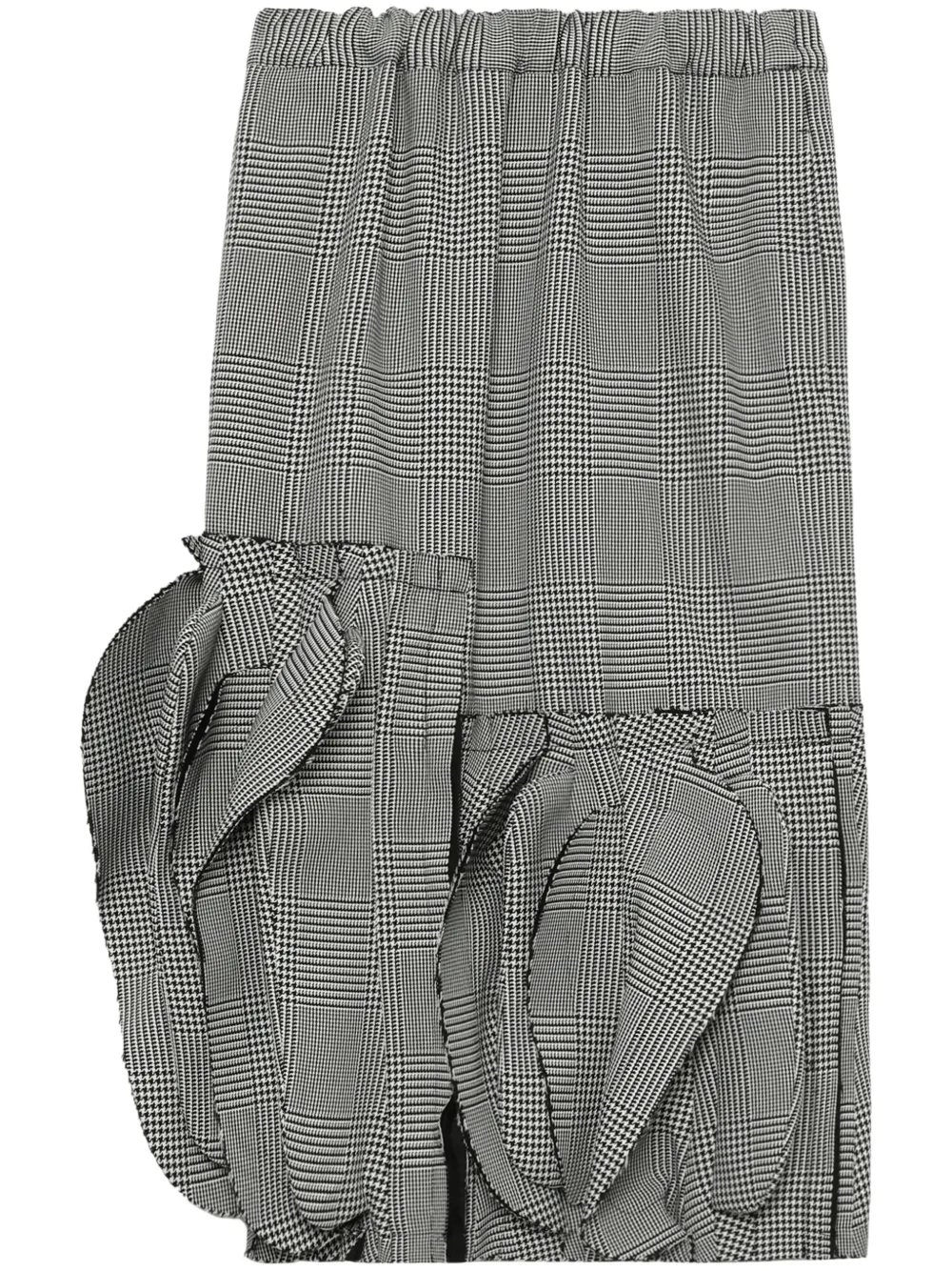 Comme Des Garçons Rok met pied-de-poule print Zwart