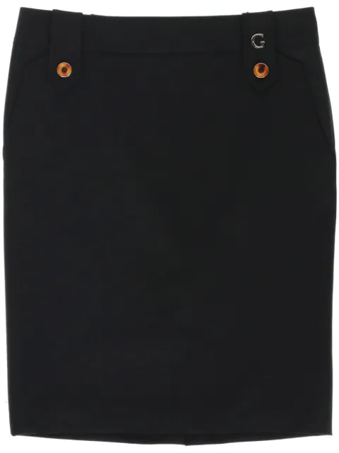 Gucci Pre-Owned falda con placa del logo 2000