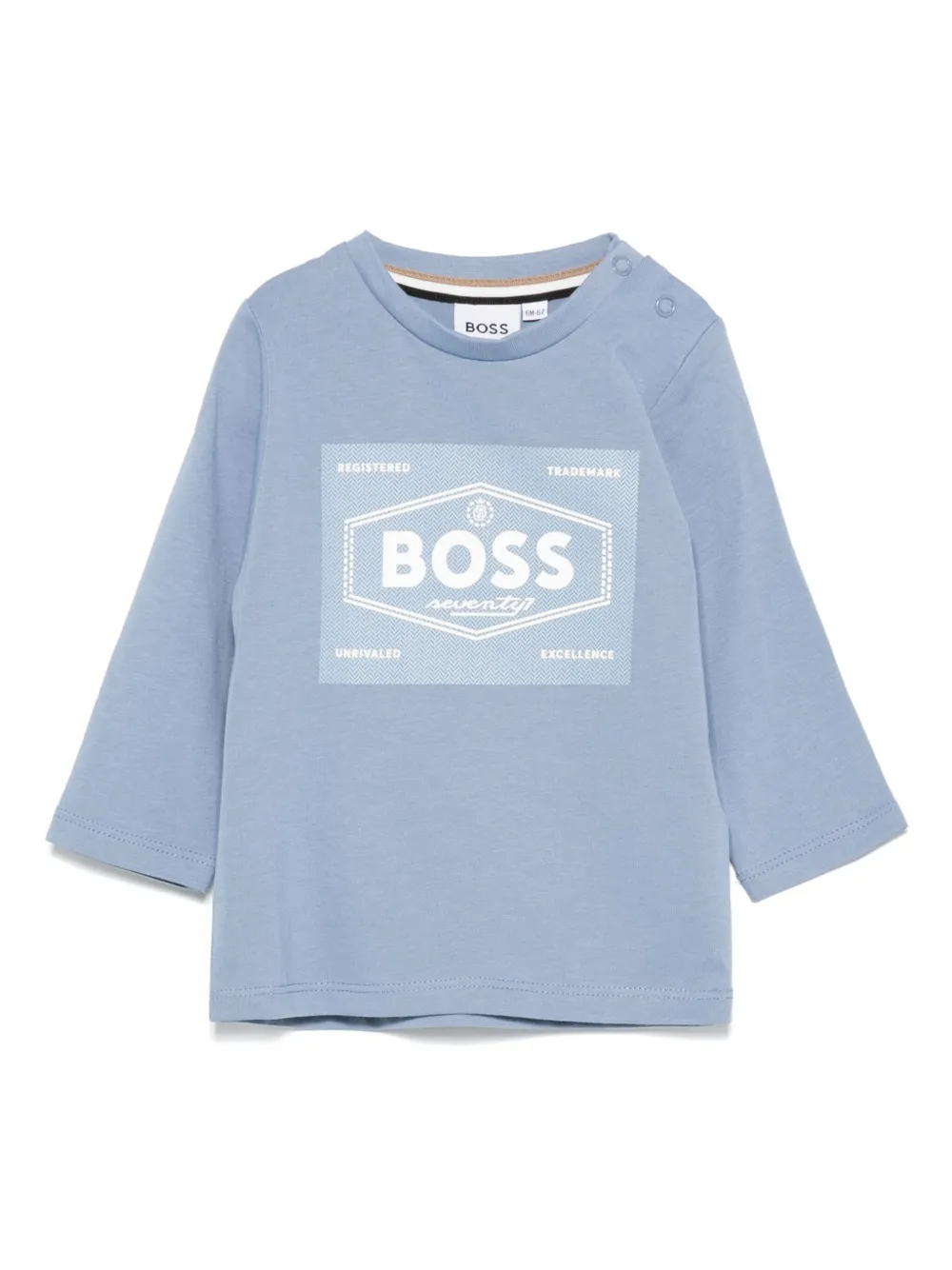 Bosswear Rubberised Logo-detail T-shirt In Blau