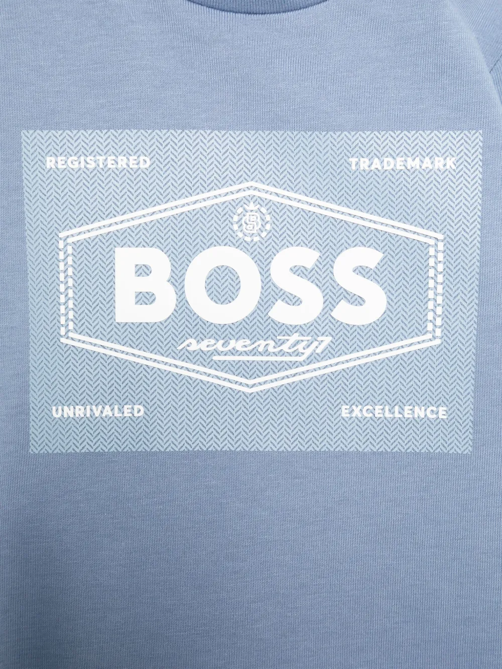 BOSS Kidswear T-shirt met rubberen logodetail Blauw