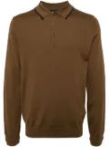PS Paul Smith merino wool knitted polo - Brown
