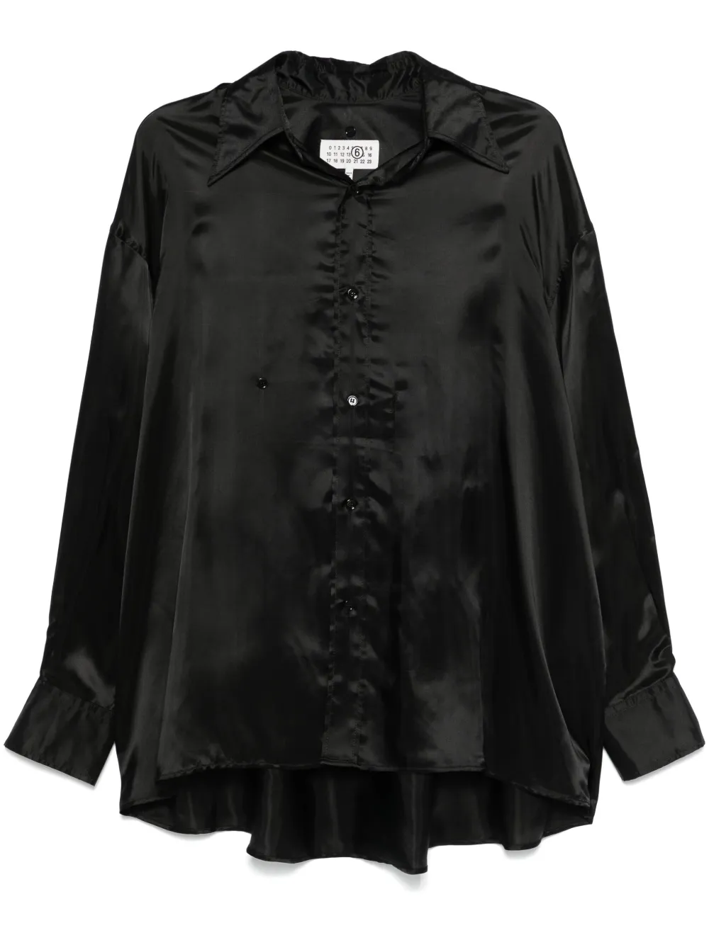 MM6 Maison Margiela Satijnen blouse Zwart