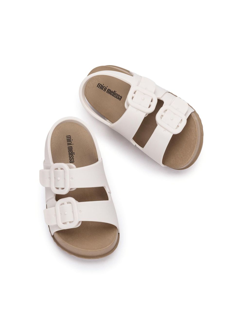 Mini Melissa Sandalen met twee bandjes en gesp Wit