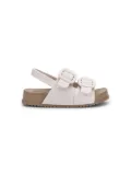Mini Melissa two-strap buckled sandals - White