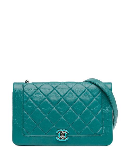 CHANEL 2018 Crumpled Calfskin Bi Quilted Full Flap shoulder bag Women