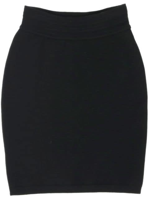 Alaïa Pre-Owned 1980s elasticated-waistband mini skirt