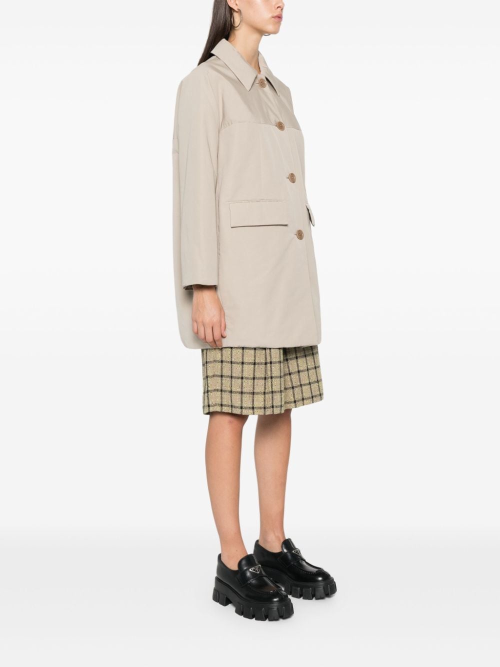 Shop Aspesi Aveline Parka Coat In Neutrals