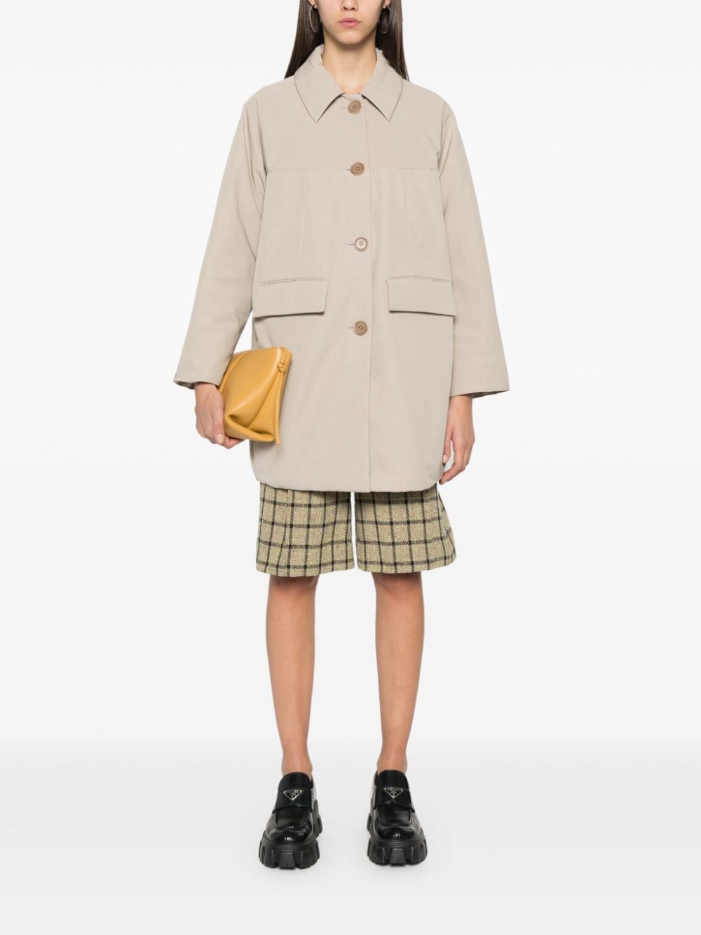 Shop Aspesi Aveline Parka Coat In Neutrals