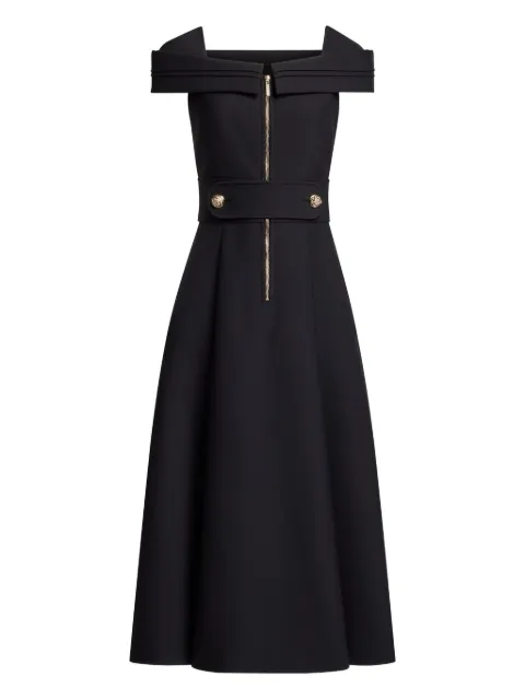 Elie Saab zip-detail midi dress
