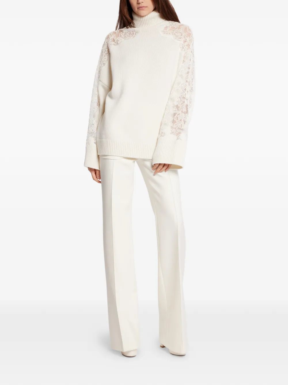 Elie Saab crepe trousers - Wit
