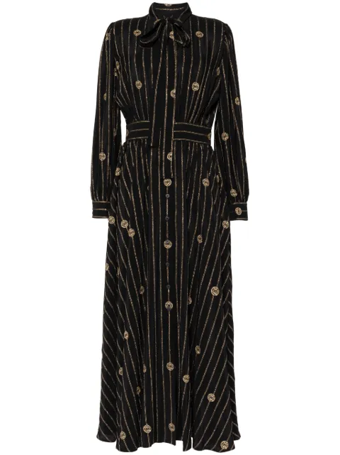 Elie Saab Kleid mit Metallic-Nadelstreifen