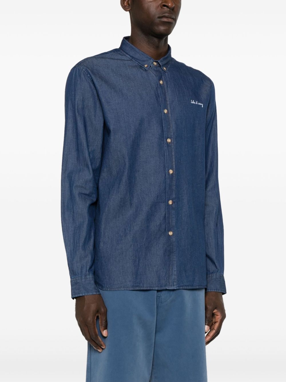 Shop Maison Labiche Take It Easy Shirt In Blue