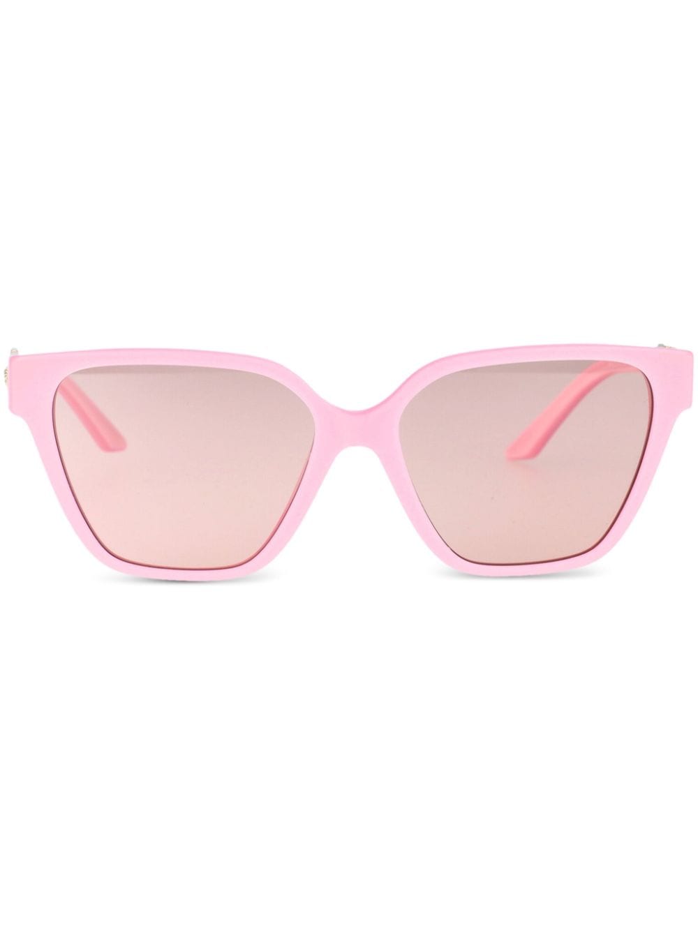 Shop Versace Greca Sunglasses In Pink