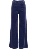 Emporio Armani high-rise corduroy palazzo pants - Purple