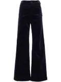 Emporio Armani high-rise corduroy palazzo pants - Purple