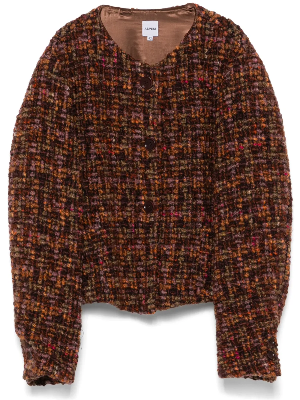 ASPESI bouclé jacket | Brown | Image 1