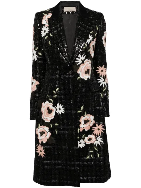 Elie Saab embroidered tweed coat