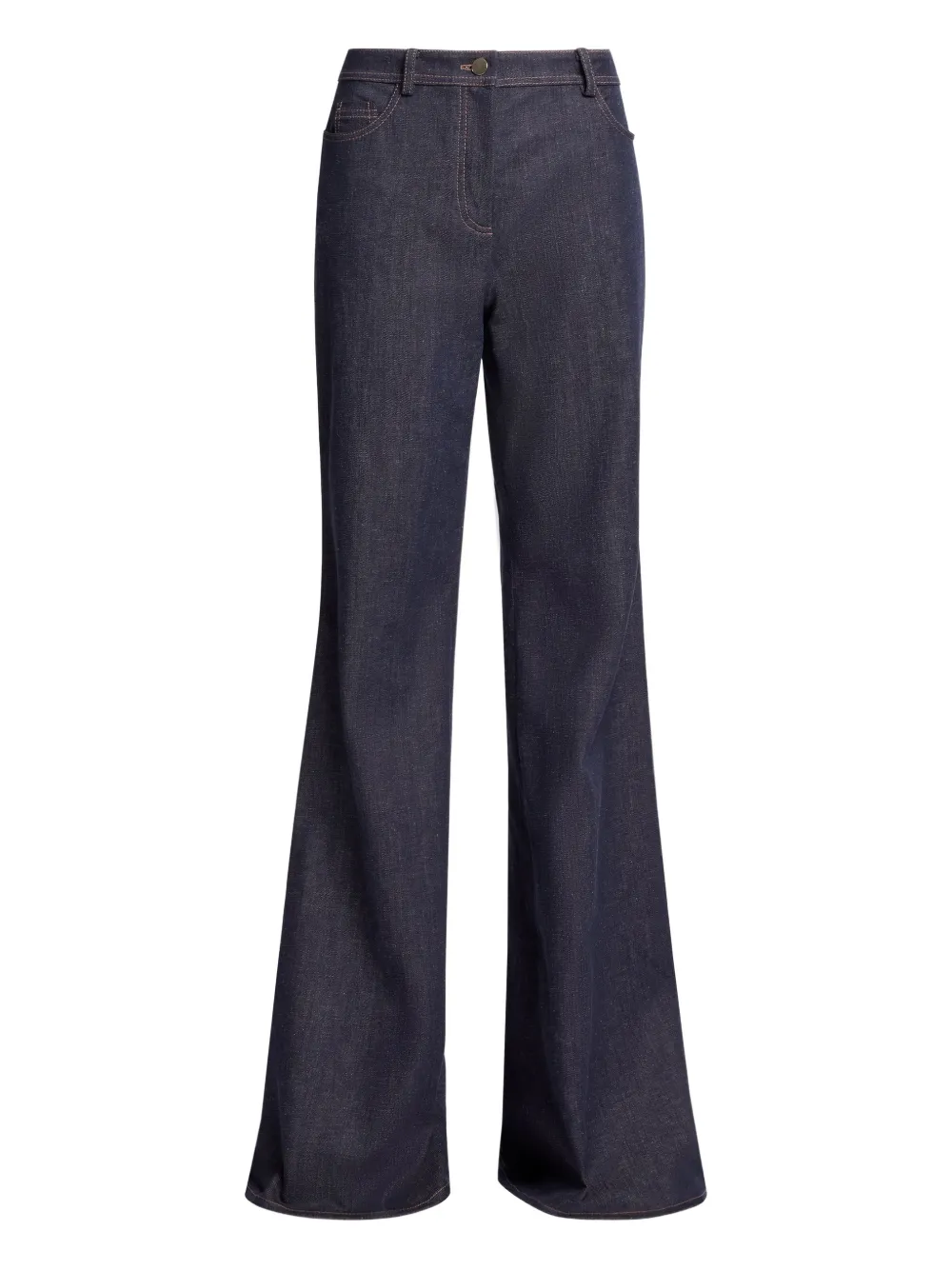 Elie Saab embroidered jeans - Blau