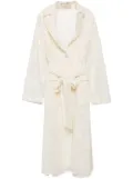 Elie Saab embroidered tulle coat - Neutrals