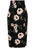 Elie Saab embroidered tweed skirt - Black