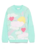 Billieblush pattern-jacquard sweater - Green