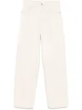 Closed logo-patch straight jeans - White