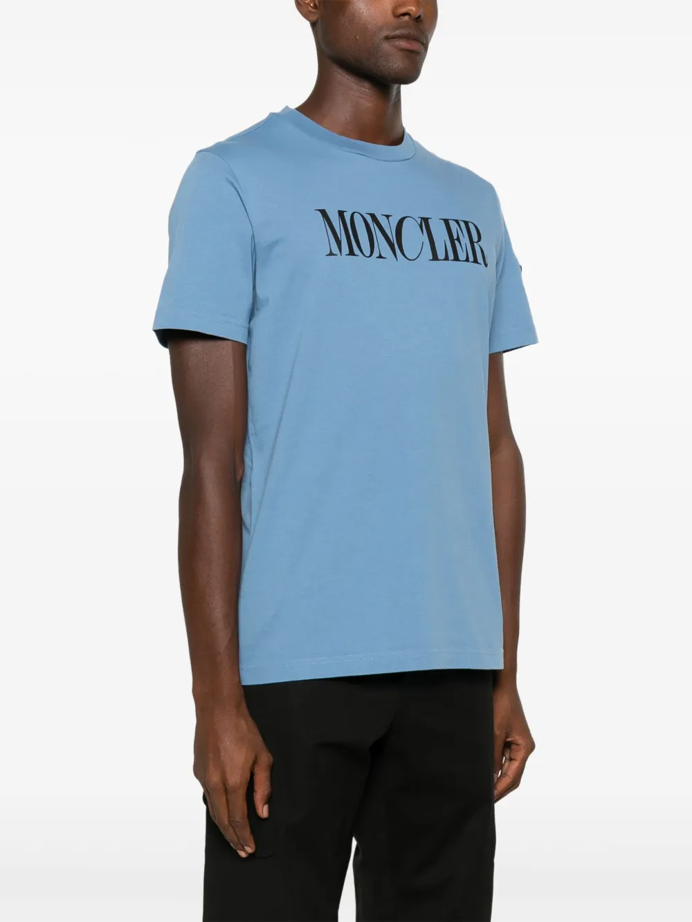 Moncler T-shirt met logoprint Blauw