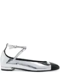 Stuart Weitzman patent leather ballerina shoes - Silver