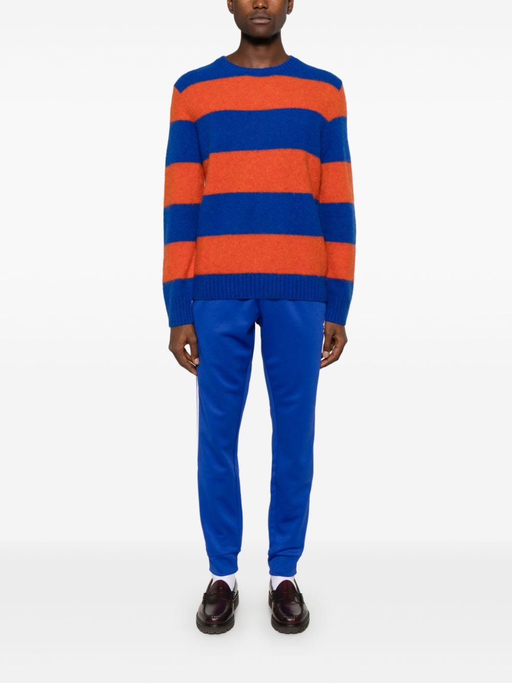 Shop Polo Ralph Lauren Striped Sweater In Orange