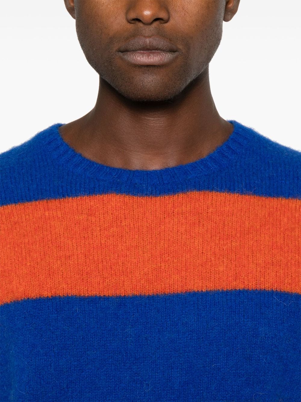 Shop Polo Ralph Lauren Striped Sweater In Orange