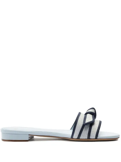 Alexandre Birman mules de rafia con ribete de grosgrain