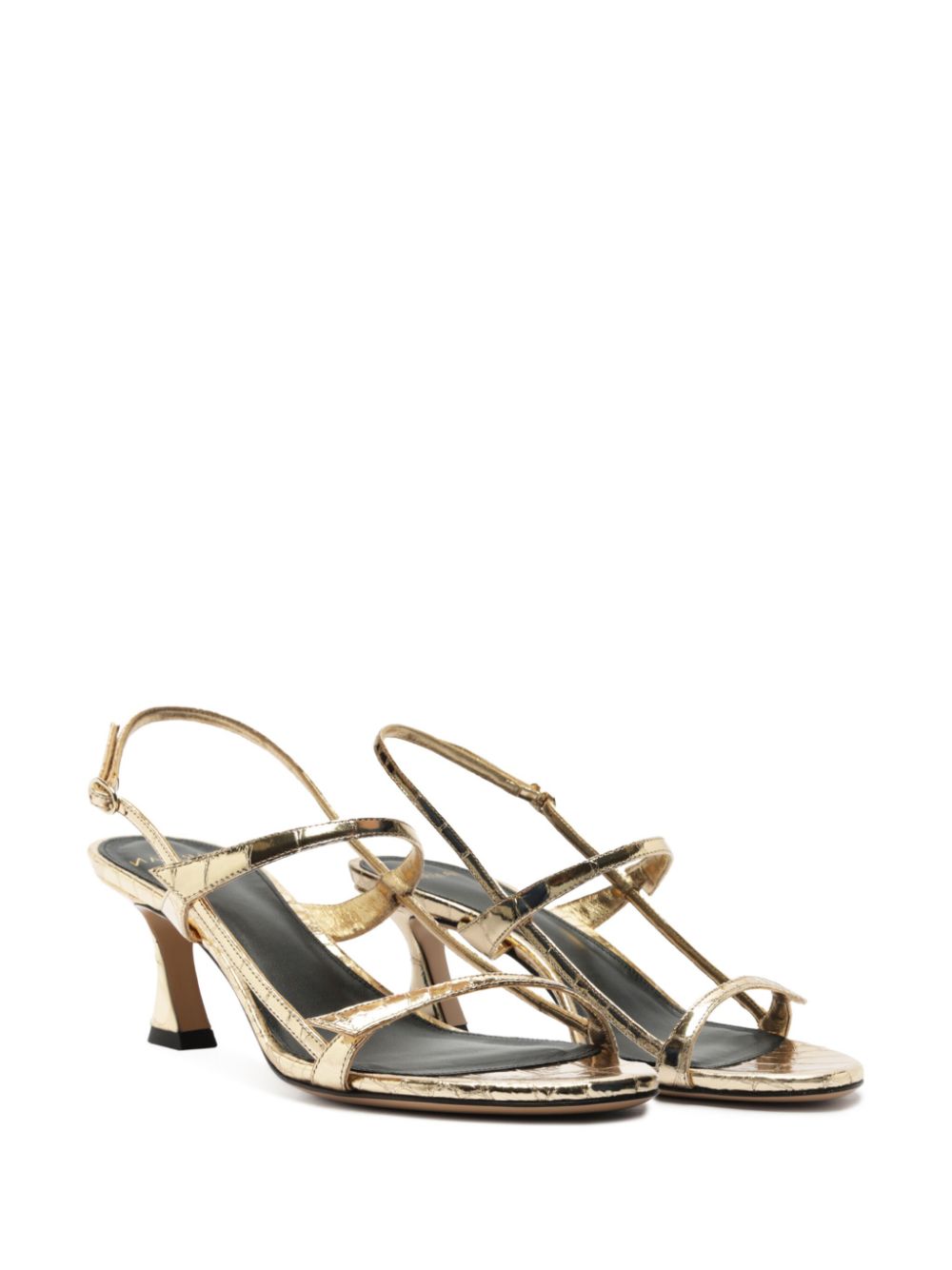 Alexandre Birman 60mm Tita gekooide sandalen Goud