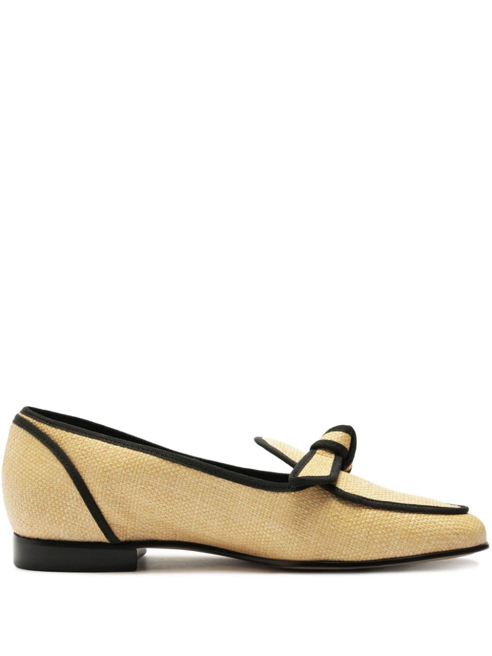 Alexandre Birman Raffia loafers met grosgrain afwerking Beige