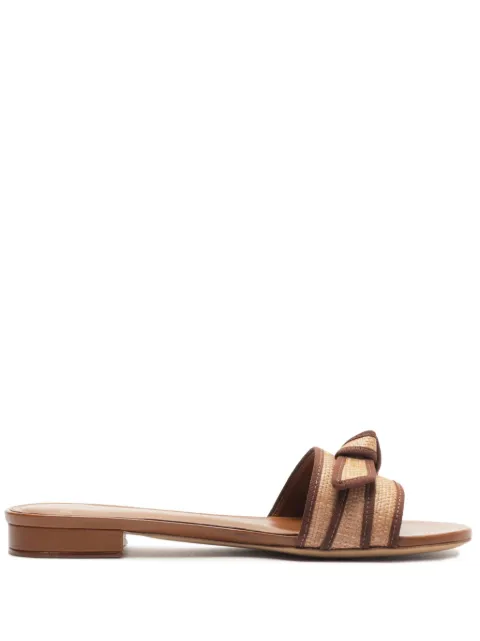 Alexandre Birman sandalias de rafia con ribete de grosgrain